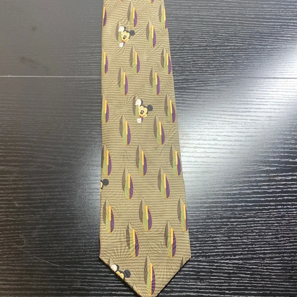Disneyland Resort Mickey Surfboard Silk Tie
